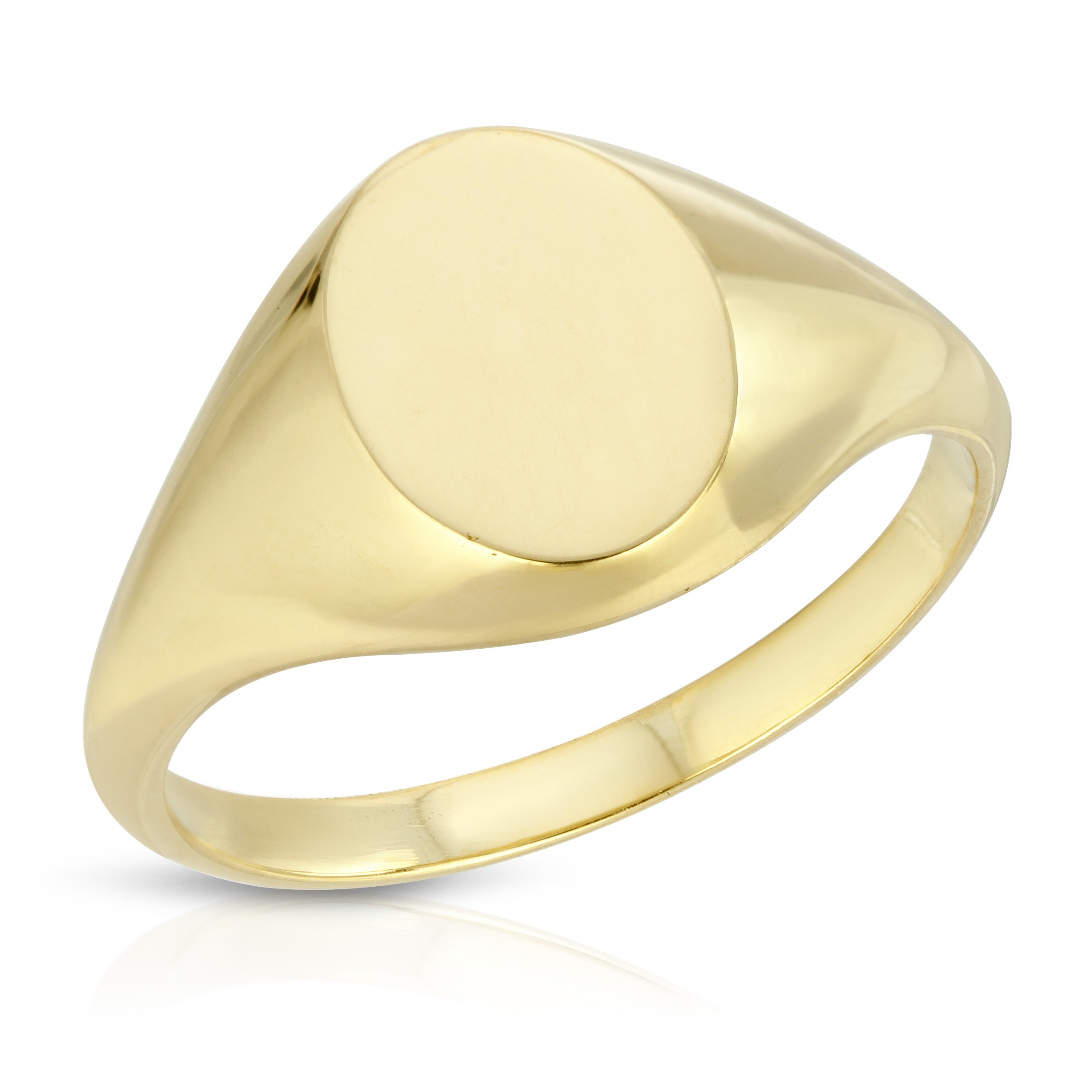 Solid Oval Signet Ring Small 40D